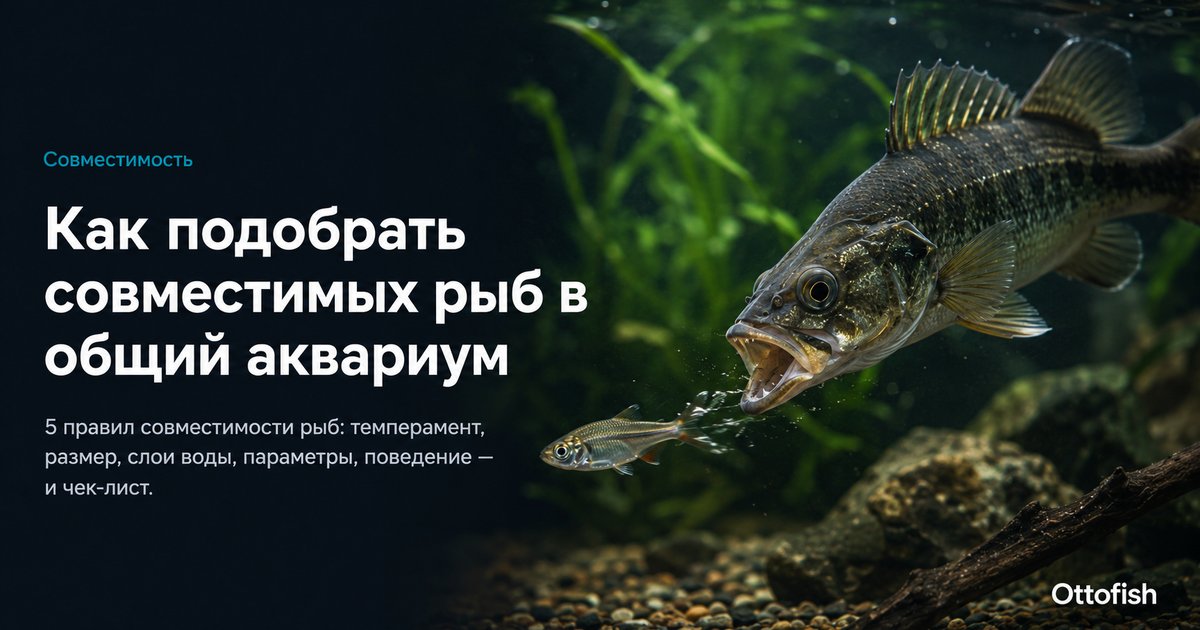 Как подобрать совместимых рыб в общий аквариум