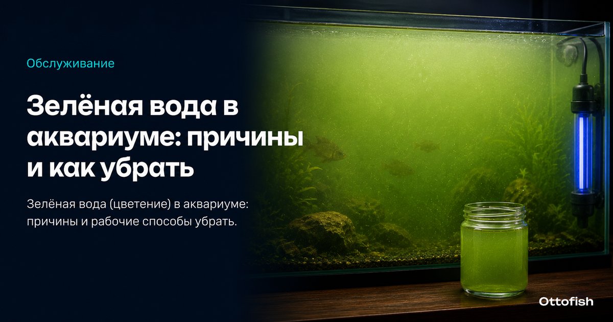 Зелёная вода в аквариуме: причины и как убрать